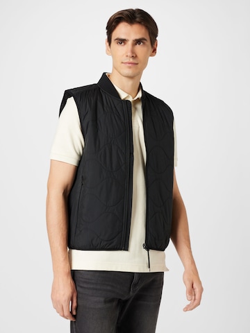 TOM TAILOR DENIM Bodywarmer in Zwart: voorkant