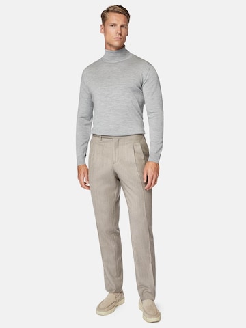 Coupe slim Pantalon à plis Boggi Milano en beige