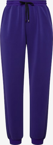 Ulla Popken Tapered Broek in Lila: voorkant