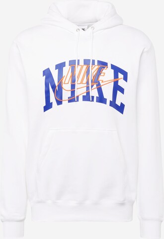 Nike Sportswear Sweatshirt 'CLUB' in Weiß: predná strana