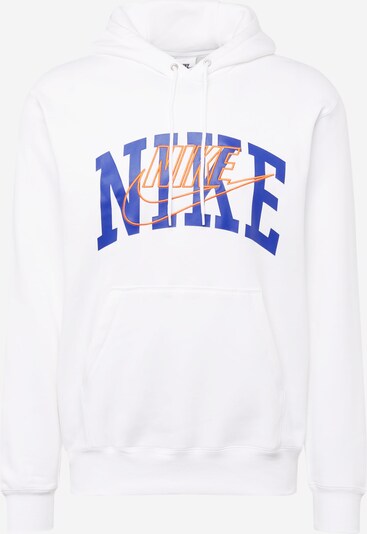 Nike Sportswear Sweatshirt 'CLUB' em azul / laranja / branco, Vista do produto