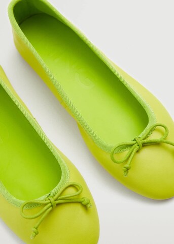 MANGO Ballet Flats 'Baila' in Green