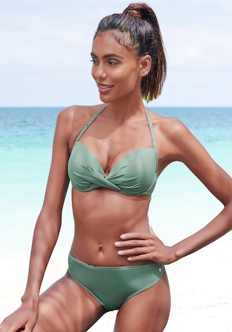 s.Oliver Push-up Bikinitop in Groen: voorkant