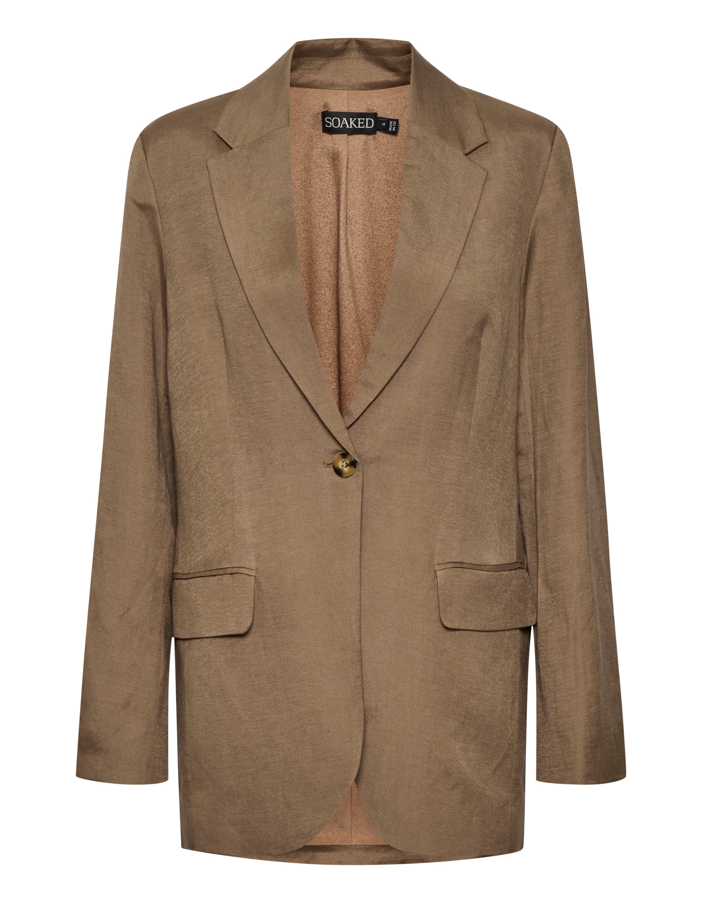 SOAKED IN LUXURY Μπλέιζερ 'Kimina' σε καφέ: μπροστά