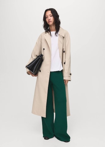 MANGO Wide leg Pants 'Roma' in Green