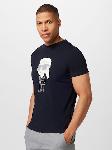 T-Shirt Karl Lagerfeld en bleu : devant