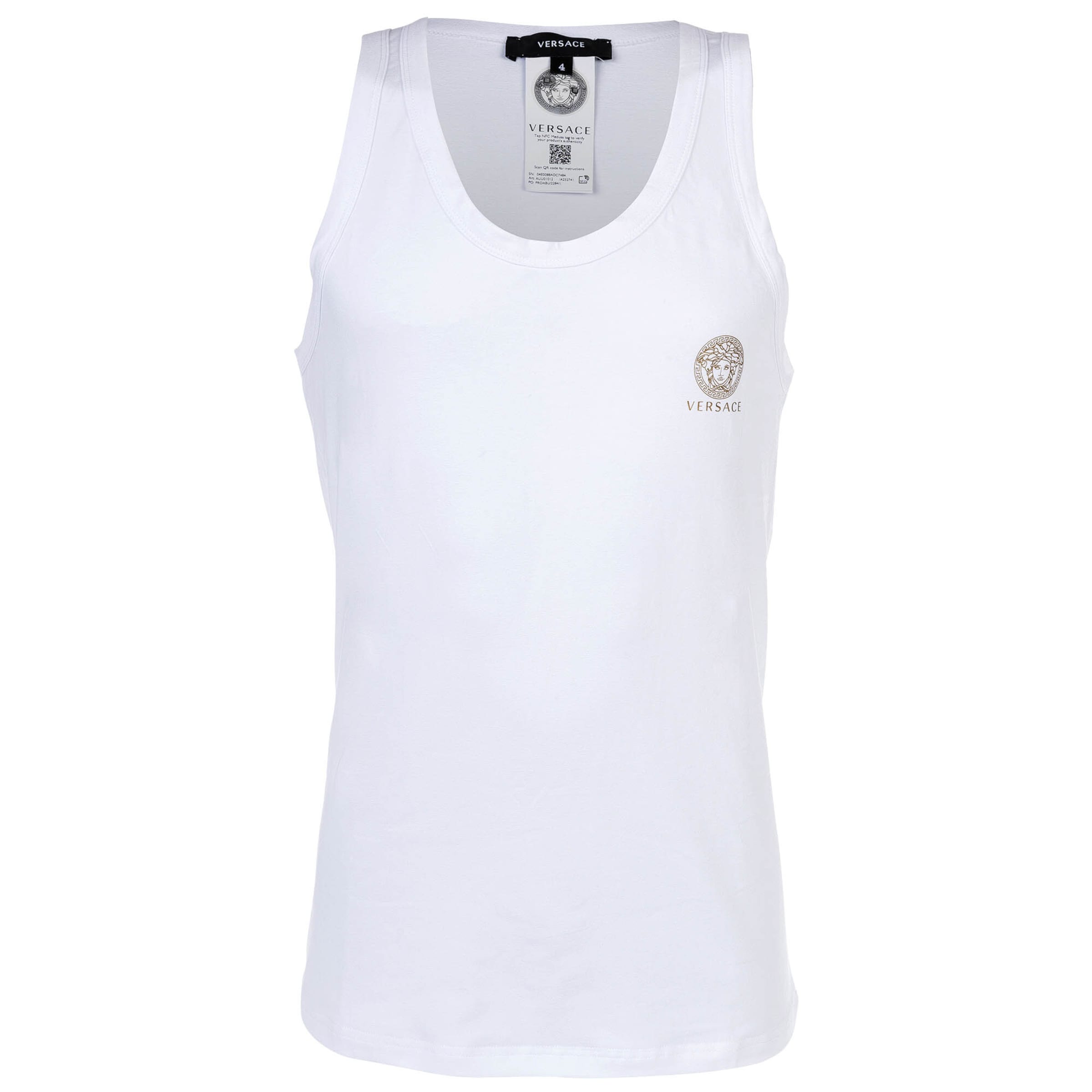 VERSACE Undershirt in White: front