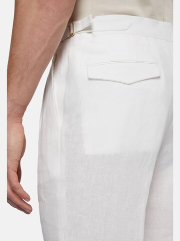 Regular Pantalon à plis Boggi Milano en blanc