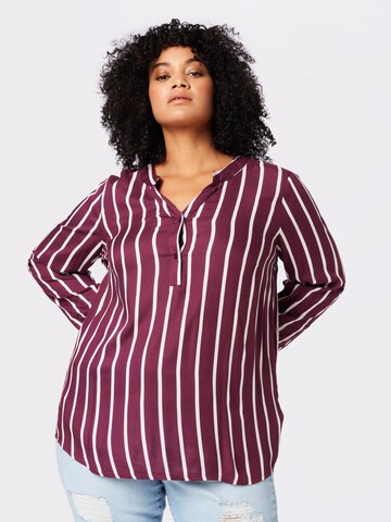 Camicia da donna 'SIDA' di KAFFE CURVE in rosso: frontale