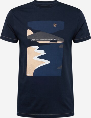 T-Shirt Gabbiano en bleu : devant