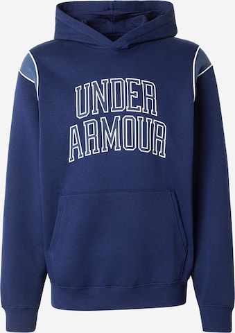 Sweat de sport UNDER ARMOUR en bleu : devant