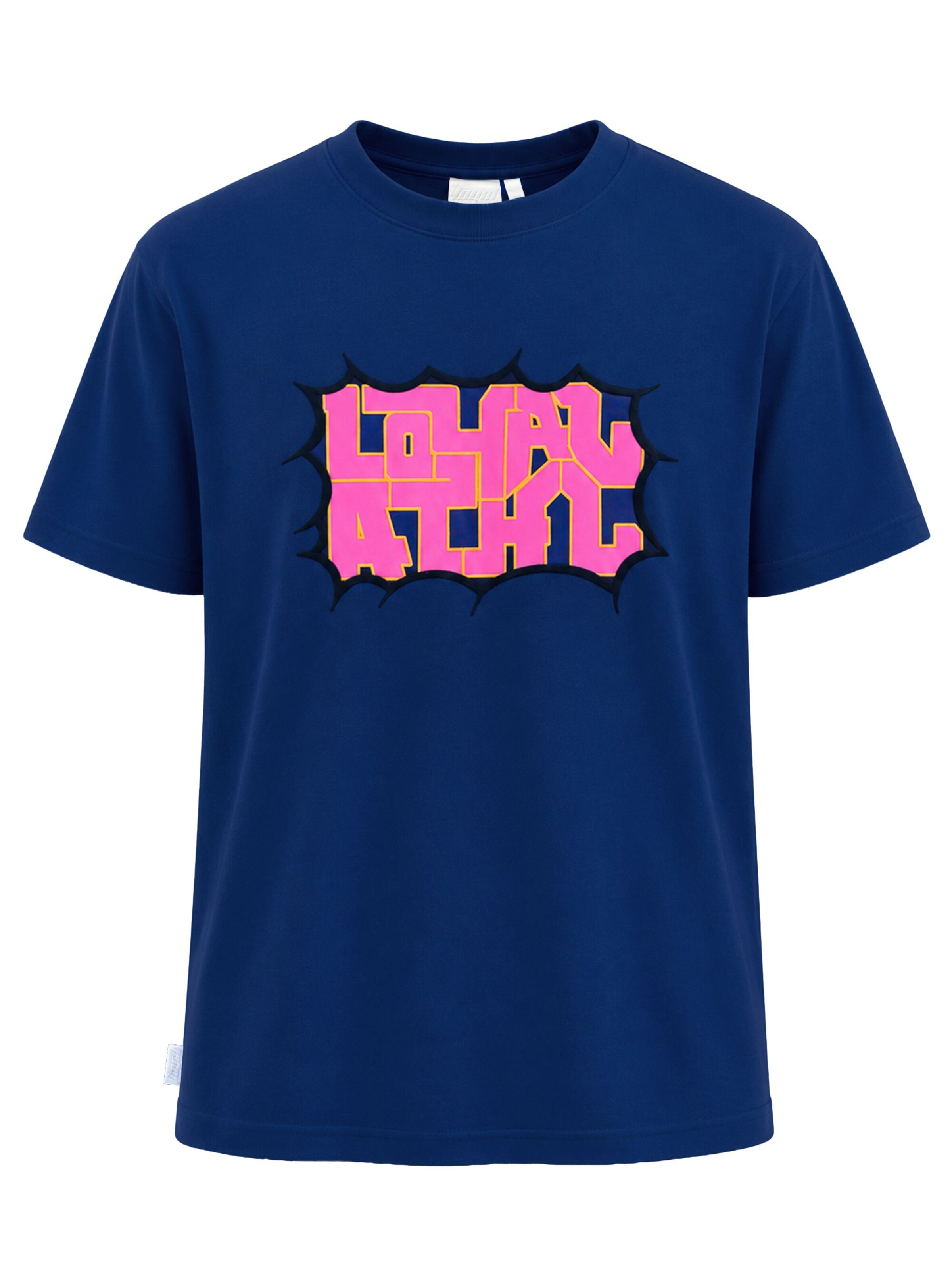 loyal T-Shirt mit Print in Loose Fit in Blau: Vorderseite