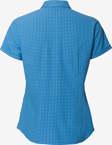 VAUDE Athletic Button Up Shirt 'Seiland III' in Blue