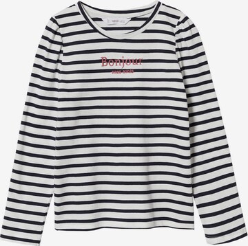 MANGO KIDS Shirt 'Bonjour' in Weiß: predná strana