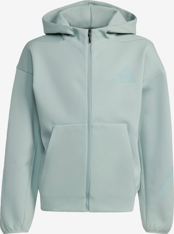 Giacca di felpa sportiva di ADIDAS SPORTSWEAR in verde: frontale