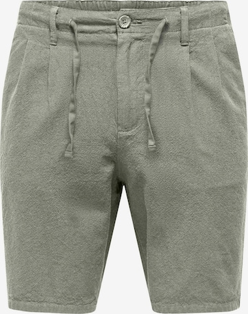 Only & Sons Loosefit Shorts 'Largo' in Grün: Vorderseite