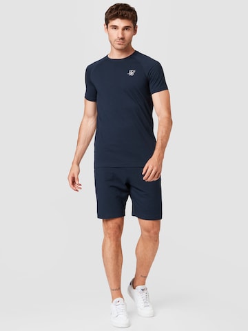 SikSilk - Ropa para correr en azul: frente