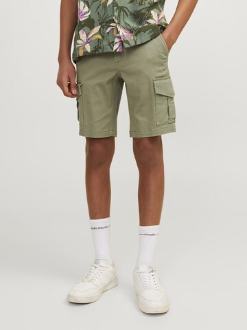 Jack & Jones Junior Regular Pants 'JPSTJoe' in Green: front