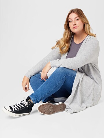 Noisy May Curve Knit Cardigan 'CITY' in Grey