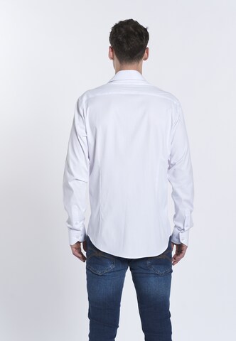 DENIM CULTURE Regular Fit Skjorte 'Tokio' i hvid
