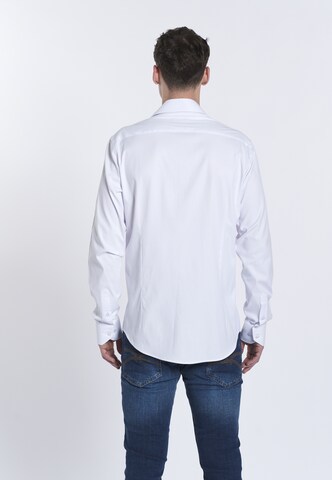 Coupe regular Chemise 'Tokio' DENIM CULTURE en blanc