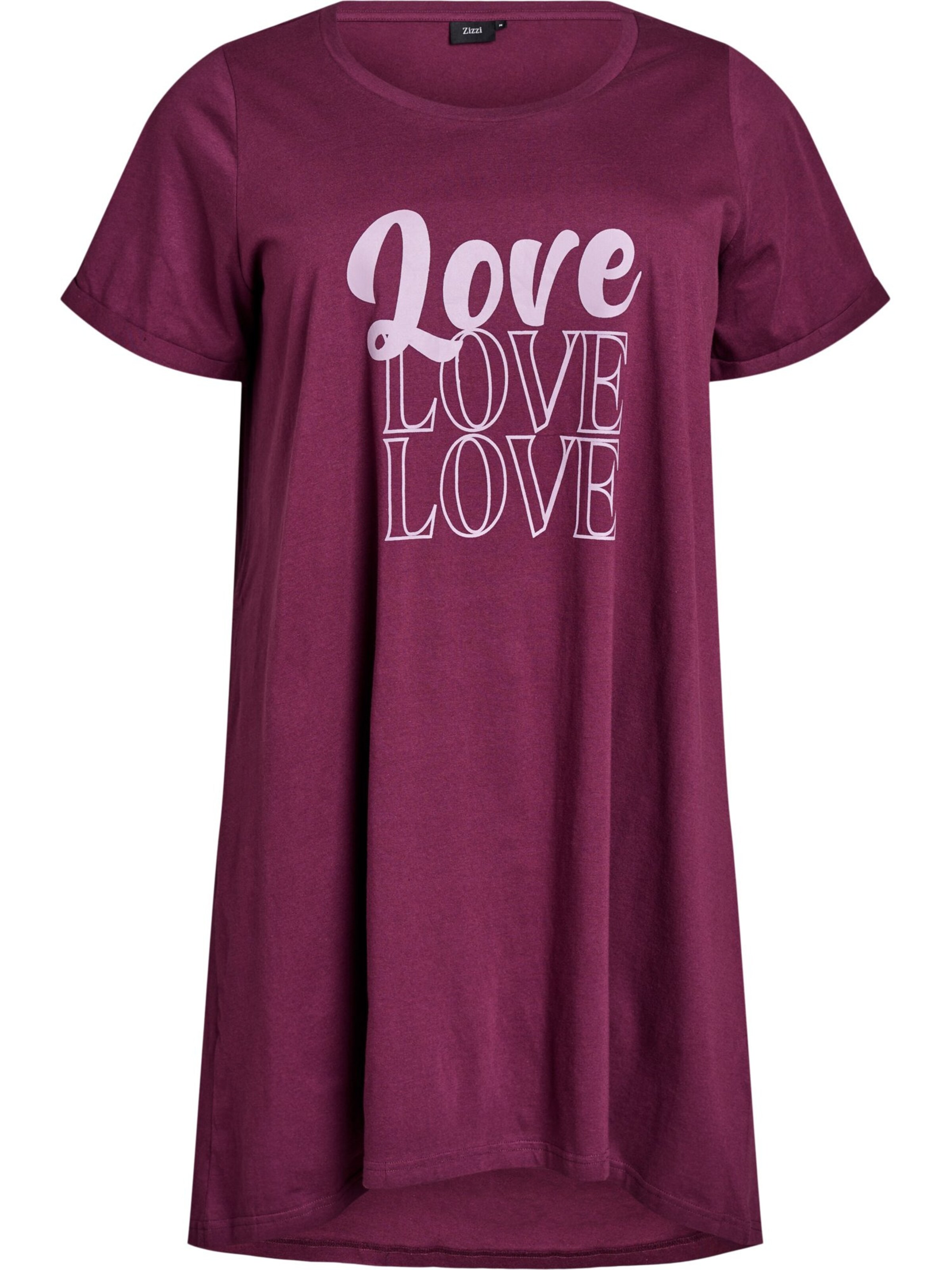 Zizzi Nightgown 'Mally' in Red: front