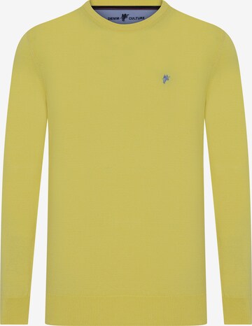 DENIM CULTURE Sweater 'Jeromy' in Yellow: front