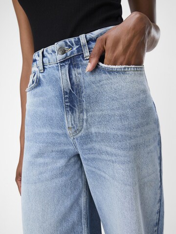 OBJECT Wide leg Jeans 'NIA' in Blauw