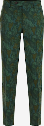 Coupe slim Pantalon à plis WE Fashion en vert : devant