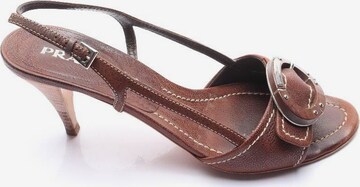 PRADA Sandals & High-Heeled Sandals in 39,5 in Brown: front