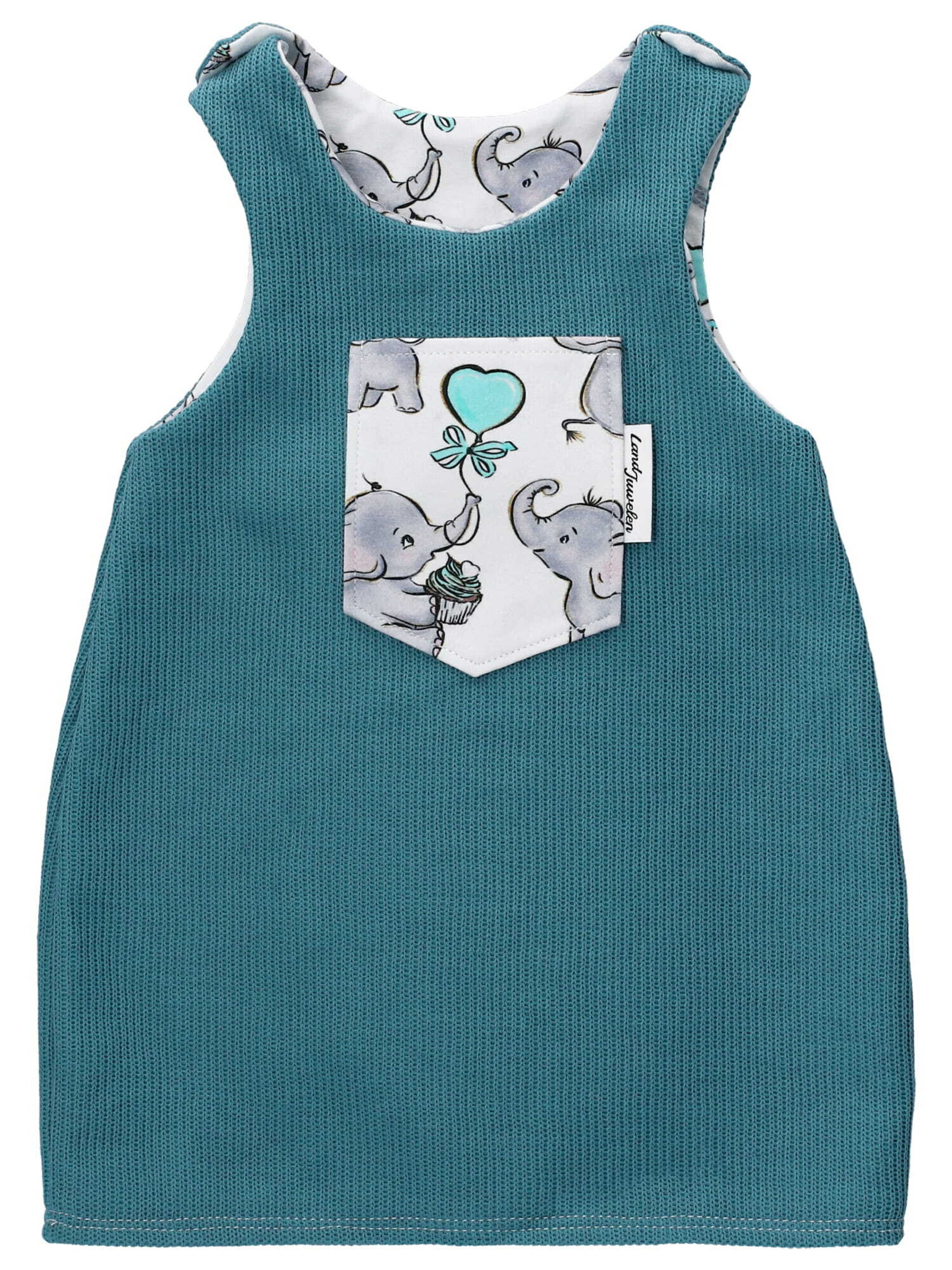 Land-Juwelen Kleid in Blau: Vorderseite