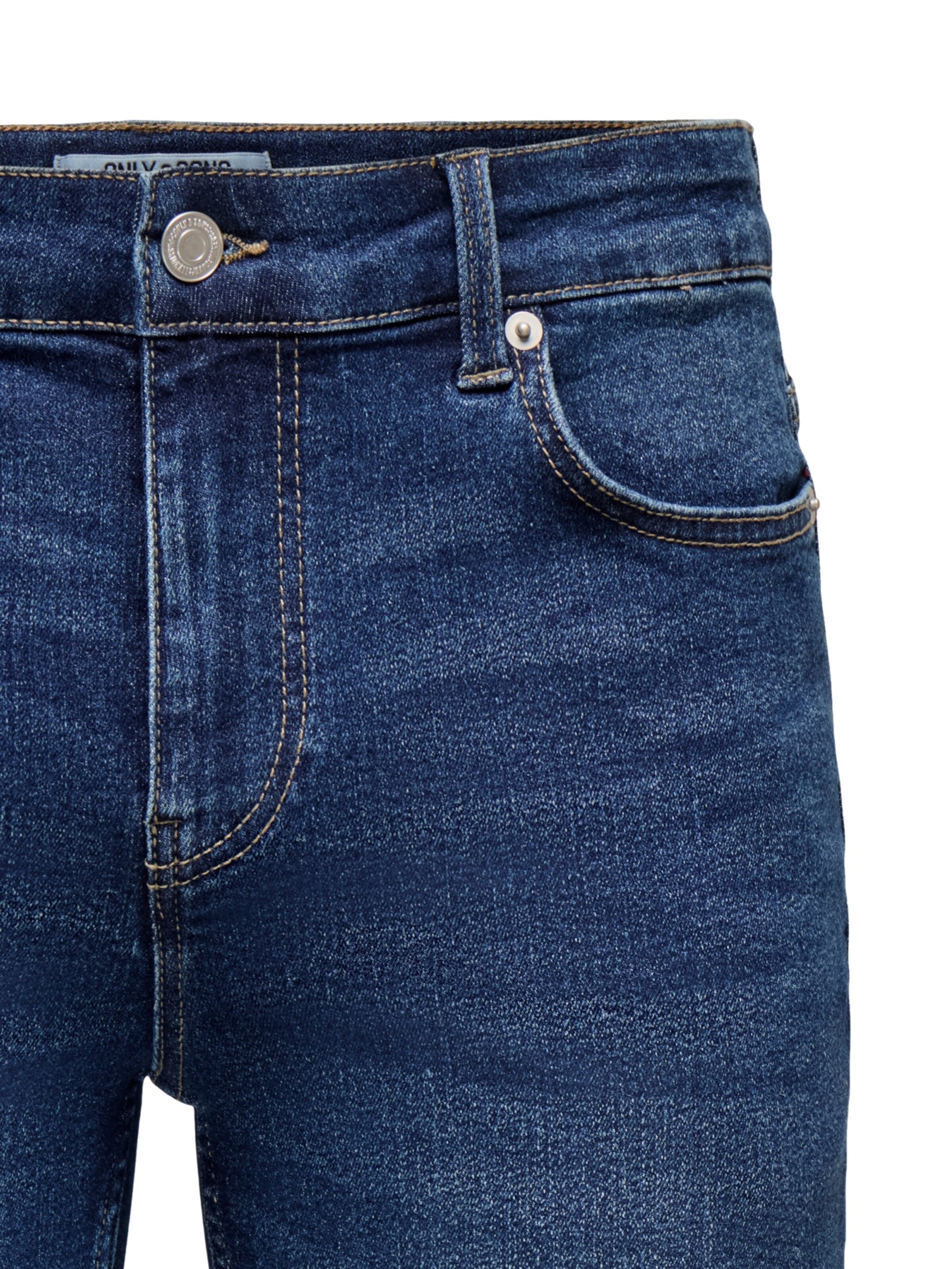 Only & Sons Regular Shorts 'Ply DBD 6188' in Blau