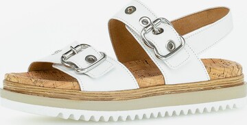 GABOR Strap Sandals in White: front