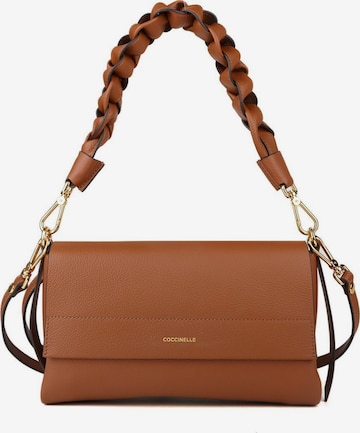 Coccinelle Handbag 'Boheme Grana Double Handbag Double Grainy Leather' in Brown: front