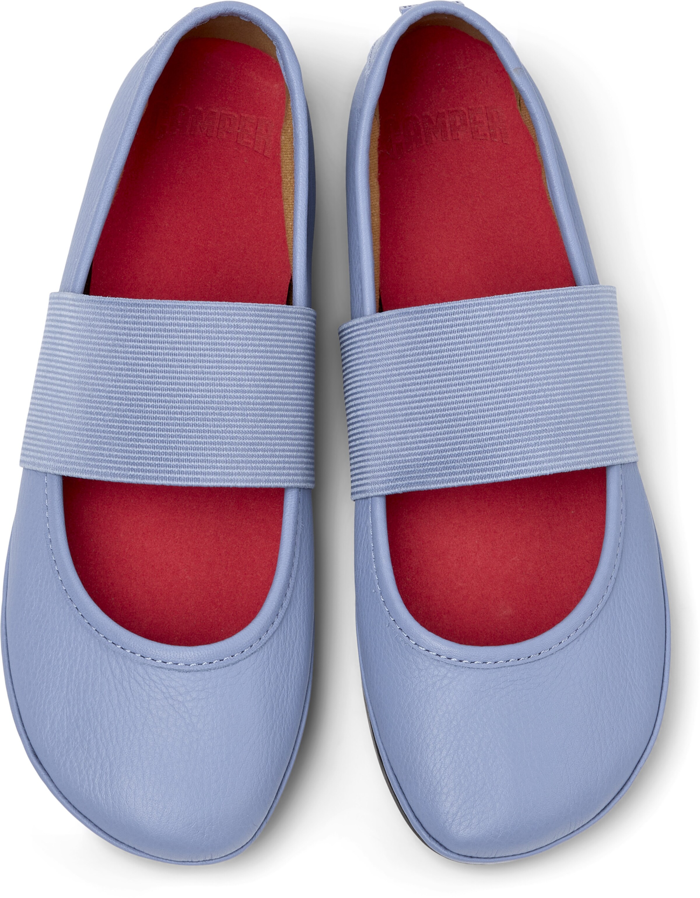 CAMPER Ballet Flats with Strap 'Right Nina' in Blue