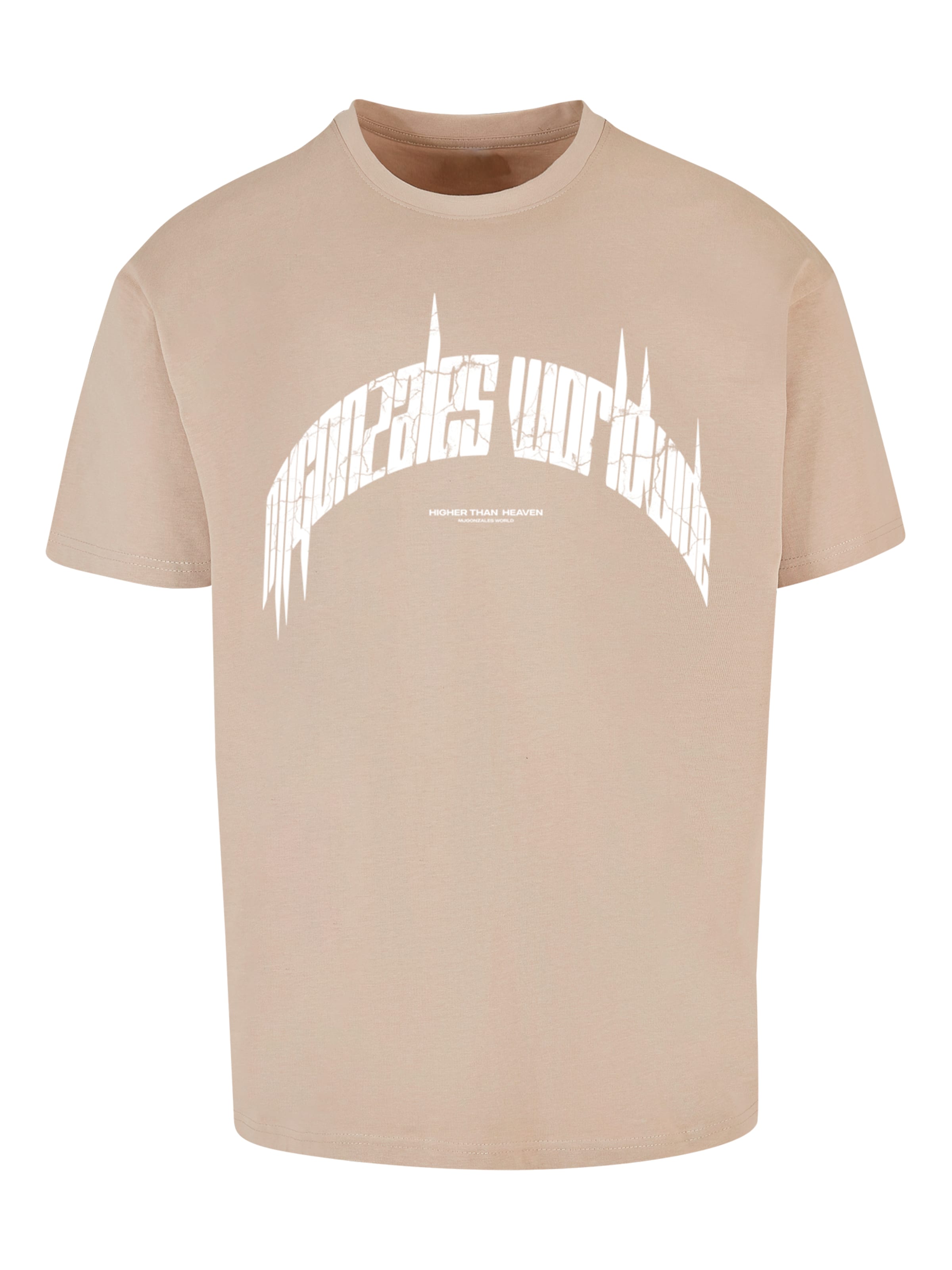 MJ Gonzales Tričko 'Higher Than Heaven' - Béžová: predná strana
