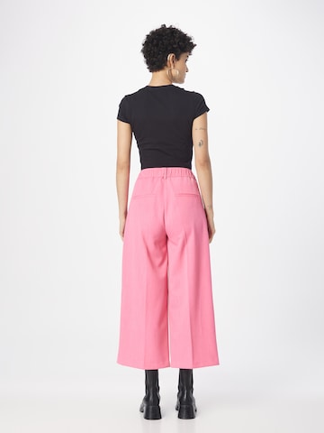 Fransa Szeroka nogawka Spodnie w kant 'MILENA' w kolorze różowy