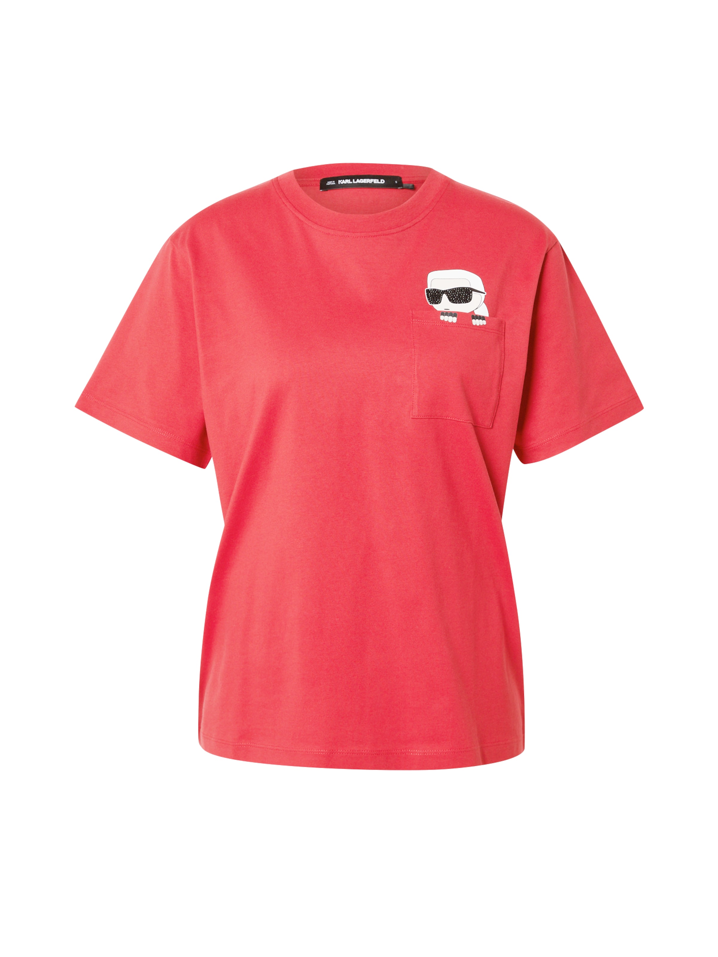 Karl Lagerfeld Paita 'IKON RS PEAK-A-BOO' värissä karpalo / musta / valkoinen, Tuotenäkymä