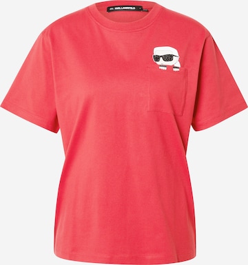 T-shirt 'IKON RS PEAK-A-BOO' Karl Lagerfeld en rouge : devant