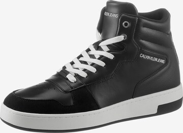 Calvin Klein Jeans High-Top Sneakers in Black: front