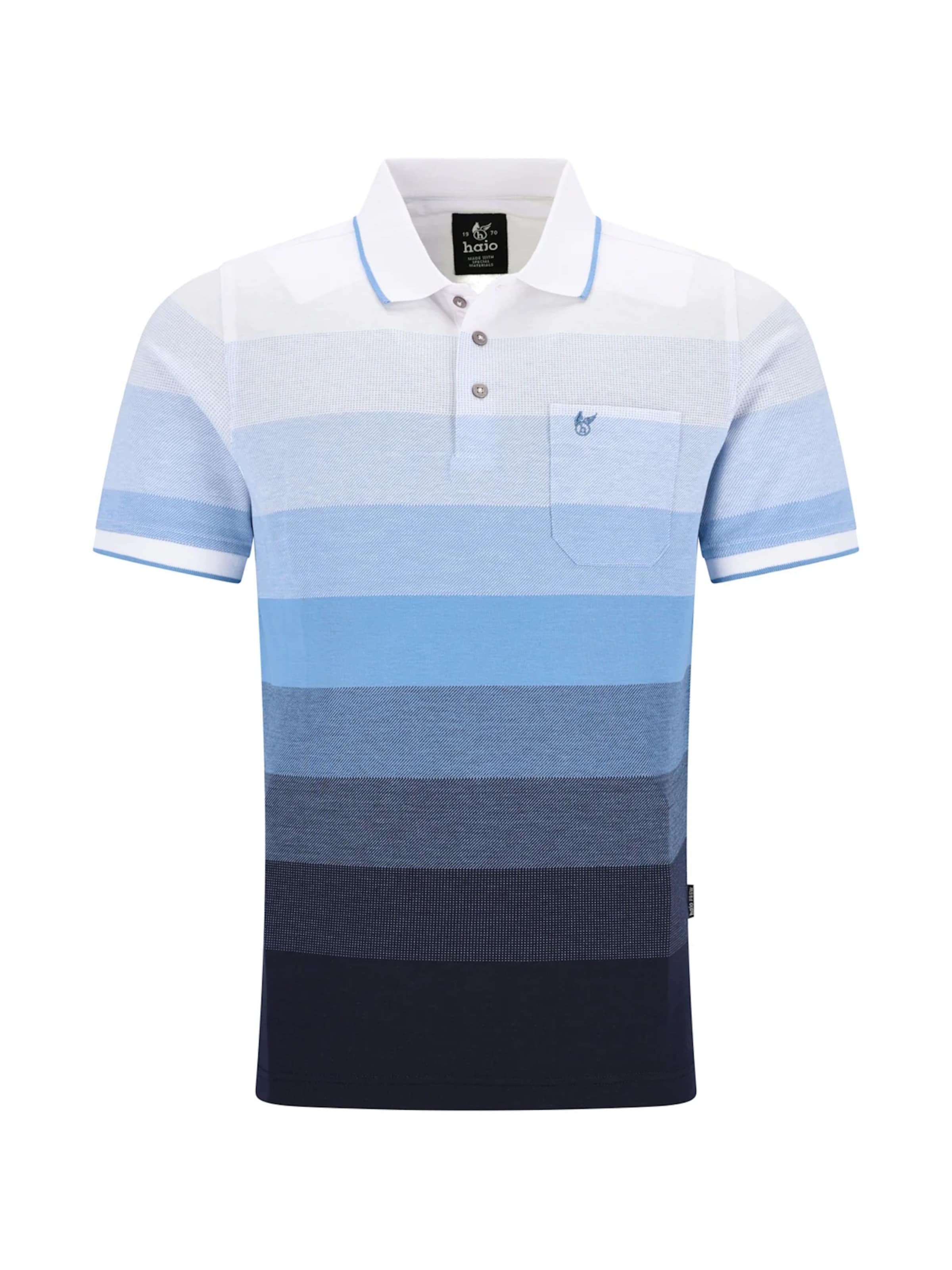 HAJO Poloshirt 'Stay Fresh' in blau / grau / schwarz, Produktansicht