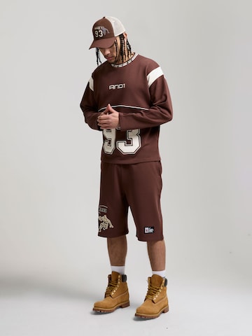 Loosefit Pantalon AND1 en marron