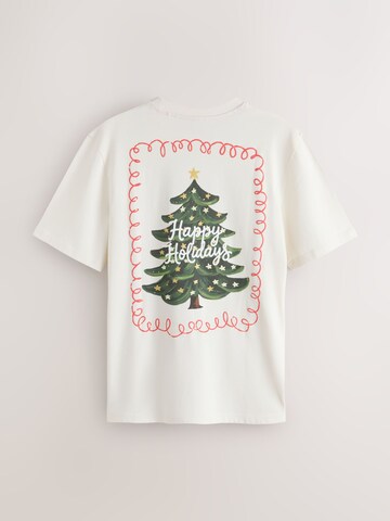 Pigiama corto 'Happy Holidays' di Next in rosso