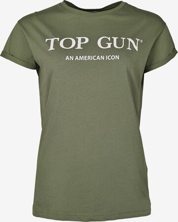 TOP GUN Shirt ' ' in Groen: voorkant