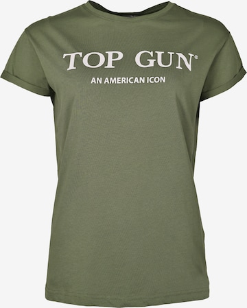 TOP GUN T-Shirt mit Logo TG20214001 ' ' in Grün: Vorderseite