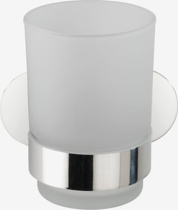 Wenko Zahnputzbecher 'Turbo-Loc®' in Silber: Vorderseite