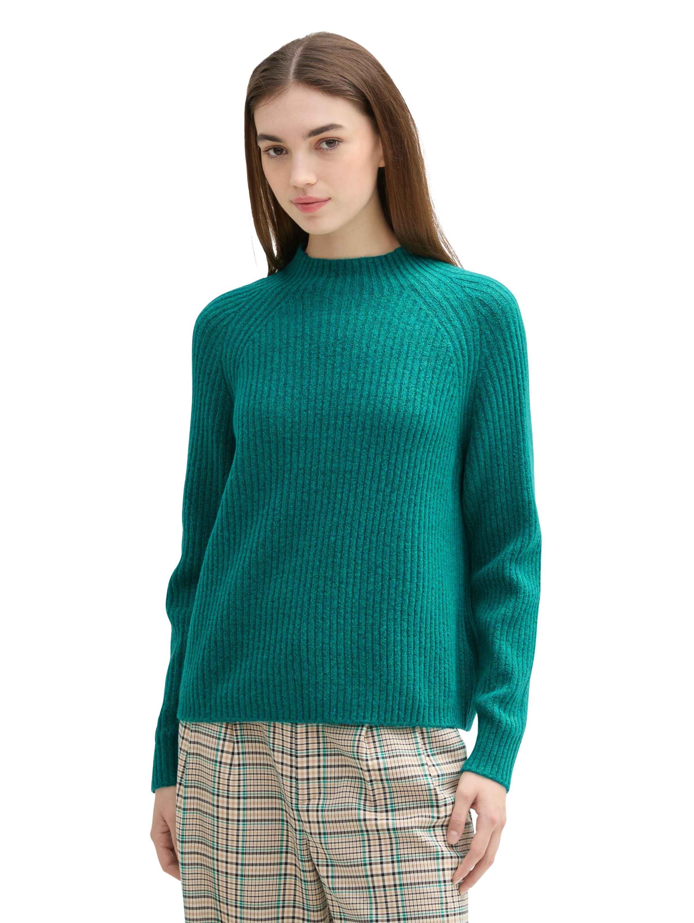 TOM TAILOR DENIM Pullover in Grün: Vorderseite