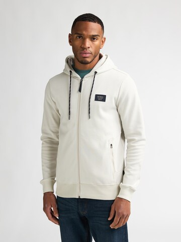 Petrol Industries Sweatvest 'Trofeo' in Wit: voorkant