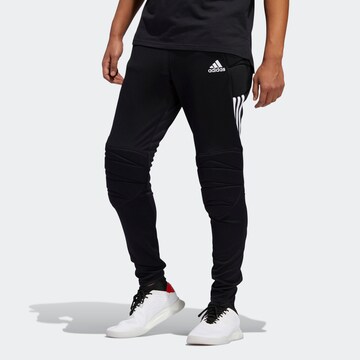 Tapered Pantaloni sport 'Tierro Goalkeeper' de la ADIDAS SPORTSWEAR pe negru: față