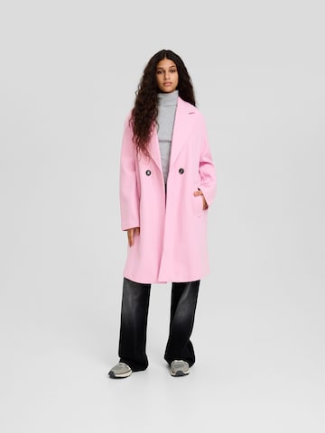 Bershka Overgangsfrakke i pink